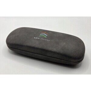Adin Thomas Europa Eyeglasses Faux Suede Clam Shell Case Storage Gray